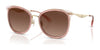 Coach CW185 HC7170 Sunglasses | Size 56 / Light Gold/Pink / Brown Gradient (Polarized) (3P 11.3%) №9469T5