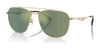 Coach CW404 HC7172 Sunglasses | Size 59 / Satin Light Gold / Green Solid (3N 16.8%) №90056R