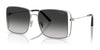 Coach CW429 HC7174D Sunglasses | Size 59 / Shiny Silver / Grey Gradient (3N 13.2%) №90013C