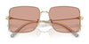 Coach CW429 HC7174D Sunglasses | Size 59 / Shiny Rose Gold / Sunset Peach Gradient (2N 40%) №933178