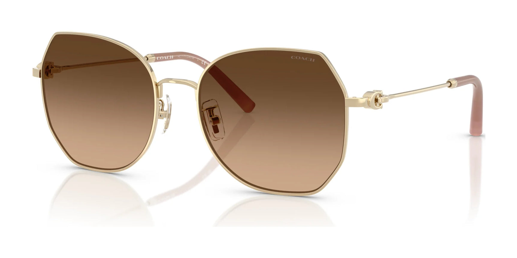 Coach CAD79 HC7175 Sunglasses Shiny Light Gold / Brown Gradient Coach CAD79 HC7175 Sunglasses Shiny Light Gold / Brown Gradient