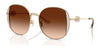 Coach CAD73 HC7176B Sunglasses | Size 54 / Shiny Light Gold/Fawn / Brown Gradient (3N 14.2%) №900574