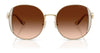 Coach CAD73 HC7176B Sunglasses | Size 54 / Shiny Light Gold/Fawn / Brown Gradient (3N 14.2%) №900574