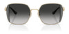 Coach CAD72 HC7177B Sunglasses | Size 51 / Shiny Light Gold/Smoke / Grey Gradient (3N 13.2%) №90053C