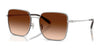 Coach CBZ51 HC7184D Sunglasses | Size 56 / Silver/Dark Tortoise / Brown Gradient (3N 14.2%) №94775M
