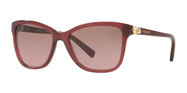 Coach L1597 HC8187B Sunglasses | Size 54 / Milky Black Cherry №539814 / Brown Rose Gradient (2N 27%)
