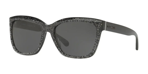 Coach L1006 HC8230 Sunglasses | Size 57 / Black Chunky Glitter №550587 / Dark Grey Solid (3N 10%)
