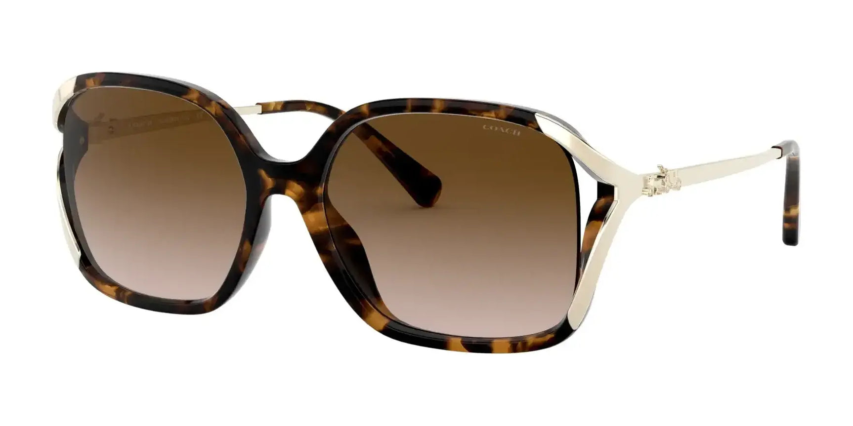 Coach L1116 HC8280U Sunglasses Dark Tortoise / Brown Gradient Coach L1116 HC8280U Sunglasses Dark Tortoise / Brown Gradient