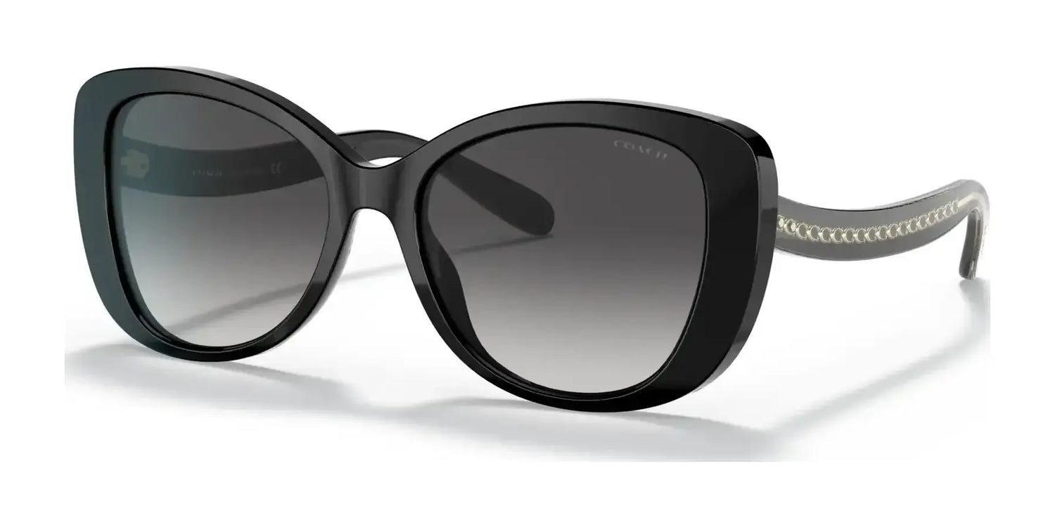 Coach C6184 HC8322F Sunglasses Black / Light Grey Black Gradient Coach C6184 HC8322F Sunglasses Black / Light Grey Black Gradient