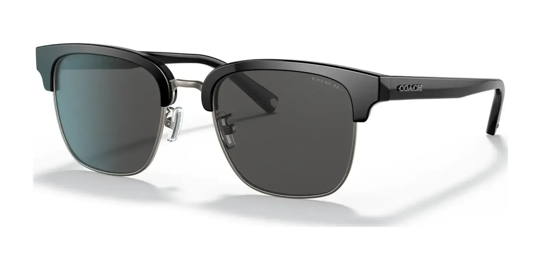 Coach C6194 HC8326 Sunglasses Black / Gunmetal / Dark Grey Solid Coach C6194 HC8326 Sunglasses Black / Gunmetal / Dark Grey Solid