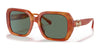 Coach C6188 HC8329U Sunglasses | Size 53 / Amber Tortoise/Coach Print / Dark Green Solid (3N 14.0%) №56603H