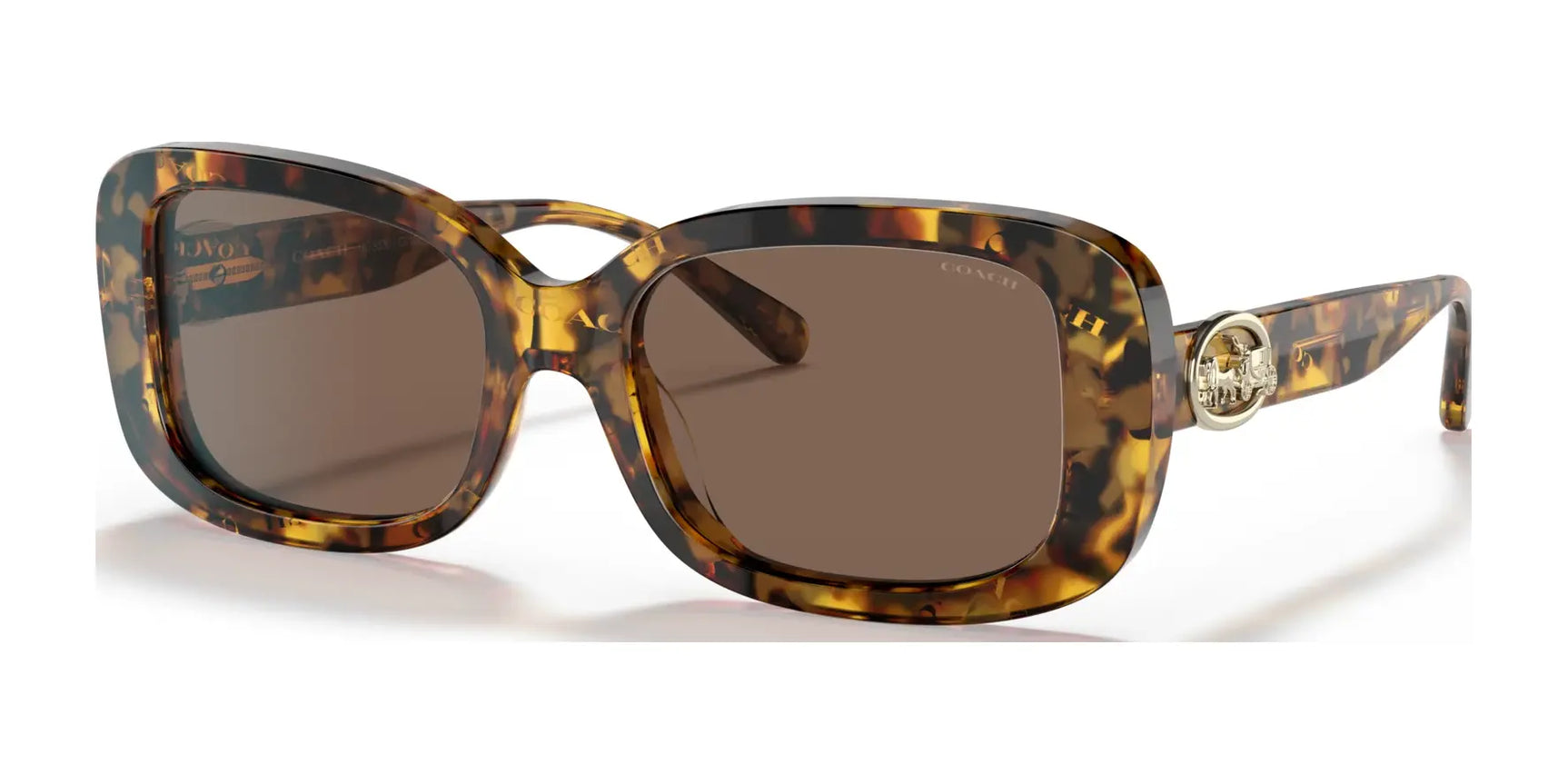 Coach C6186 HC8330 Sunglasses Dark Tortoise / Coach Print / Dark Brown Solid Coach C6186 HC8330 Sunglasses Dark Tortoise / Coach Print / Dark Brown Solid