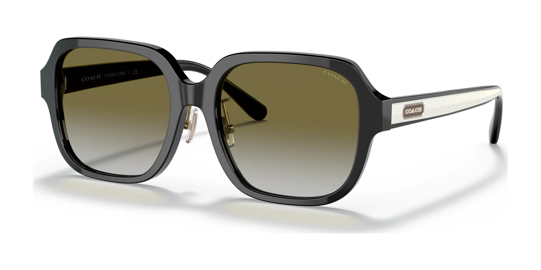 Coach C7990 HC8335F Sunglasses Black / Olive Gradient Coach C7990 HC8335F Sunglasses Black / Olive Gradient