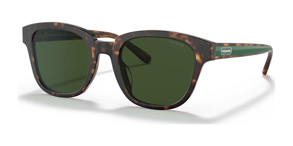 Coach C8003 HC8340U Sunglasses | Size 53 / Matte Dark Tortoise №512071 / Dark Green Solid (3N 9.4%)