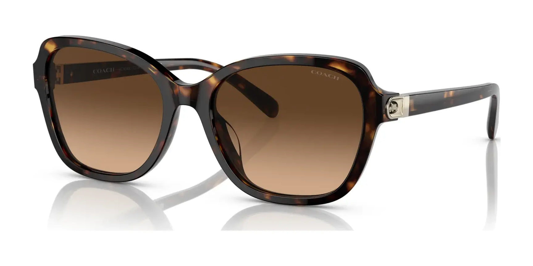 Coach CD481 HC8349U Sunglasses Dark Tortoise / Brown Gradient Coach CD481 HC8349U Sunglasses Dark Tortoise / Brown Gradient