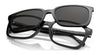 Coach CK470 HC8357U Eyeglasses with Sun-clips | Size 57 / Black Clear Gradient / Grey Solid (0N 87.1%) №576387