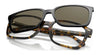 Coach CK470 HC8357U Eyeglasses with Sun-clips | Size 57 / Black Clear Gradient / Grey Solid (0N 87.1%) №576387
