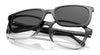 Coach CK470 HC8357U Eyeglasses with Sun-clips | Size 57 / Black Clear Gradient / Grey Solid (0N 87.1%) №576387