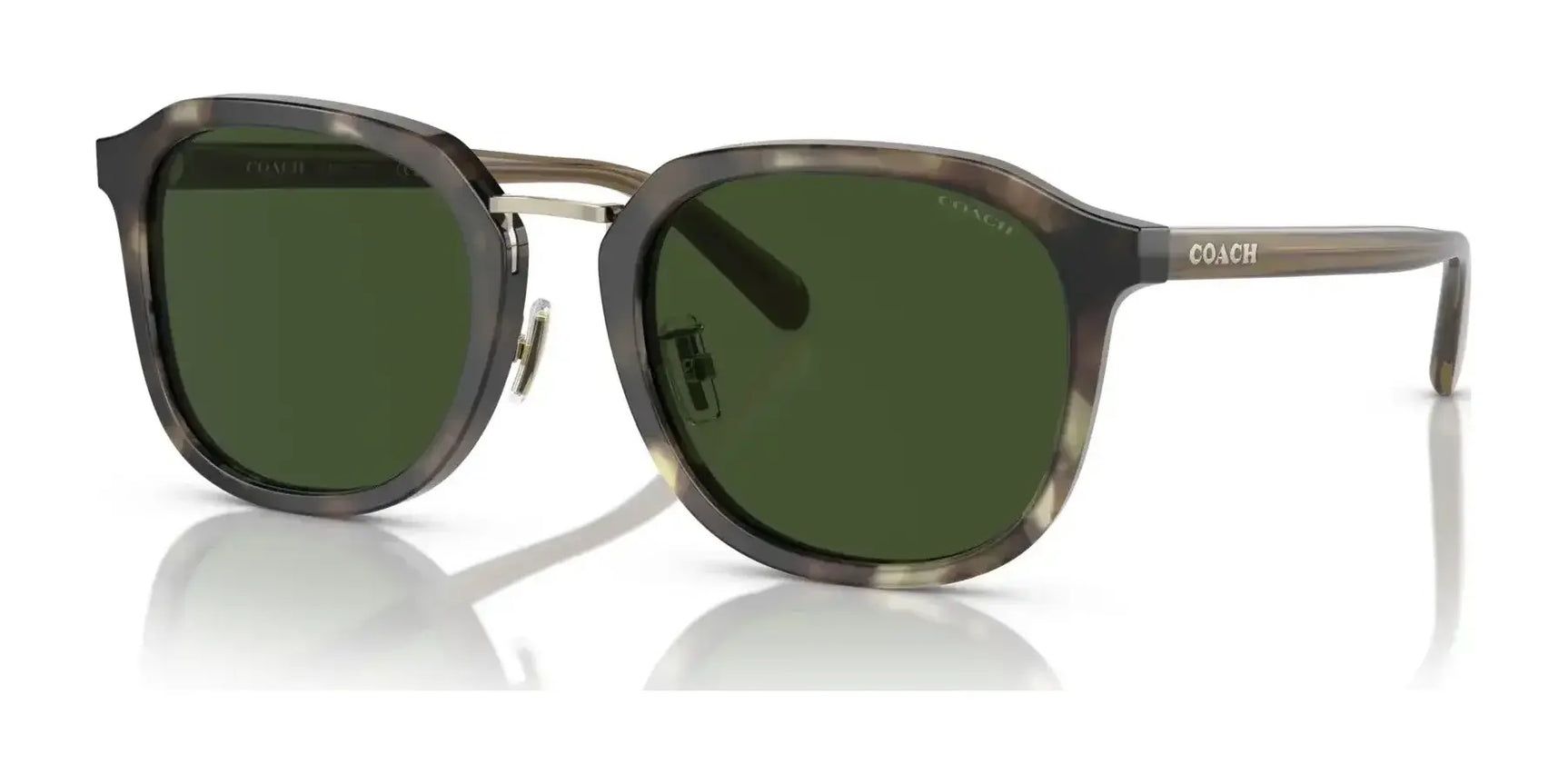 Coach CH577 HC8366 Sunglasses Sage Tortoise / Green Solid Coach CH577 HC8366 Sunglasses Sage Tortoise / Green Solid