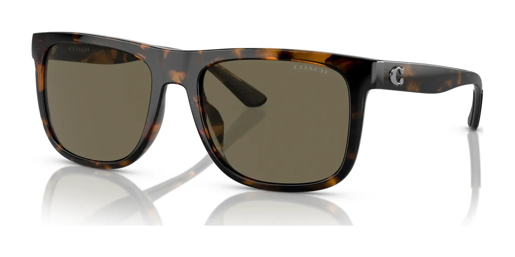 Coach CH581 HC8367U Sunglasses Dark Tortoise / Brown Solid Coach CH581 HC8367U Sunglasses Dark Tortoise / Brown Solid