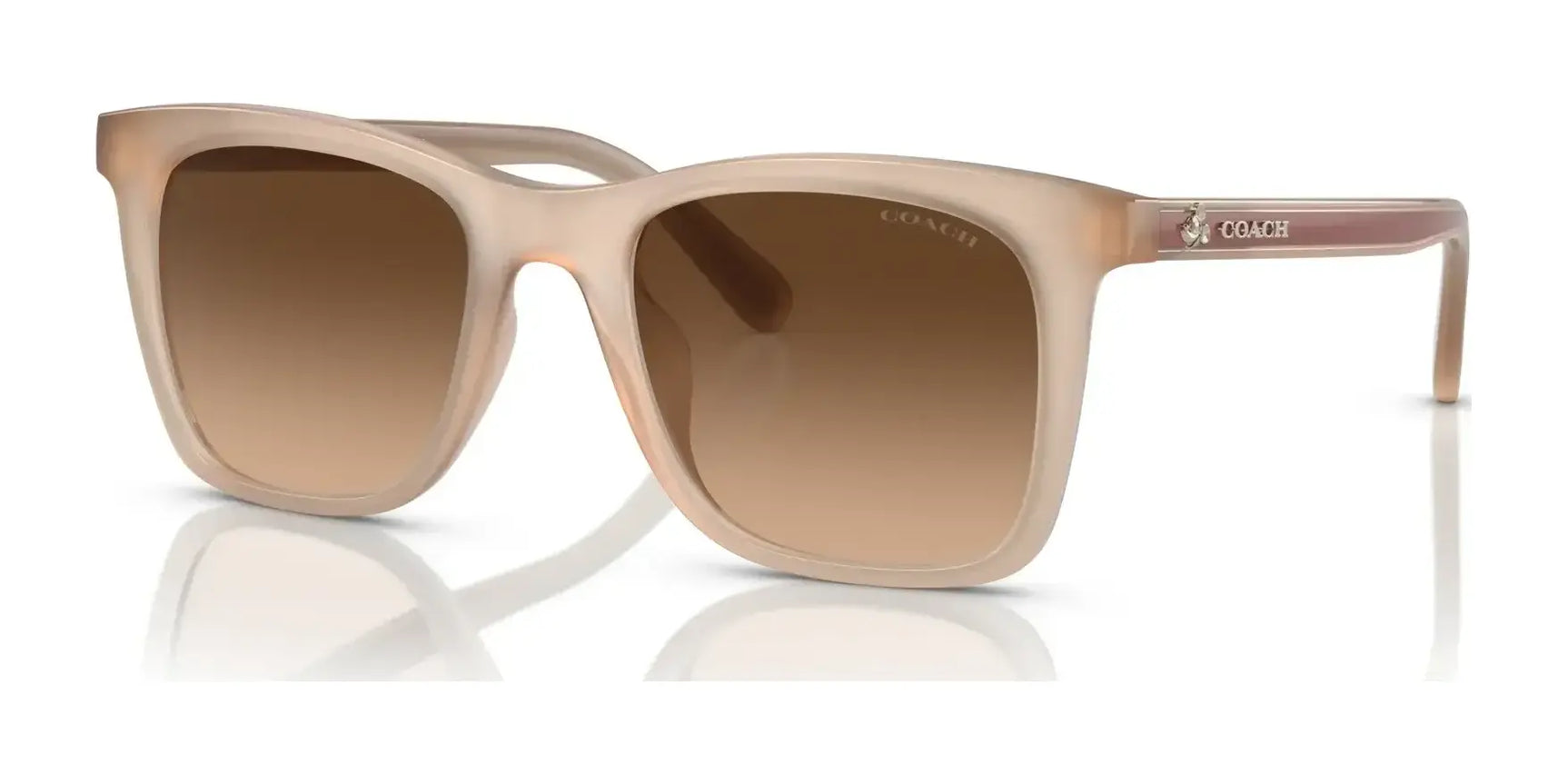 Coach CH561 HC8374U Sunglasses Milky Ivory / Saddle / Brown Gradient Coach CH561 HC8374U Sunglasses Milky Ivory / Saddle / Brown Gradient