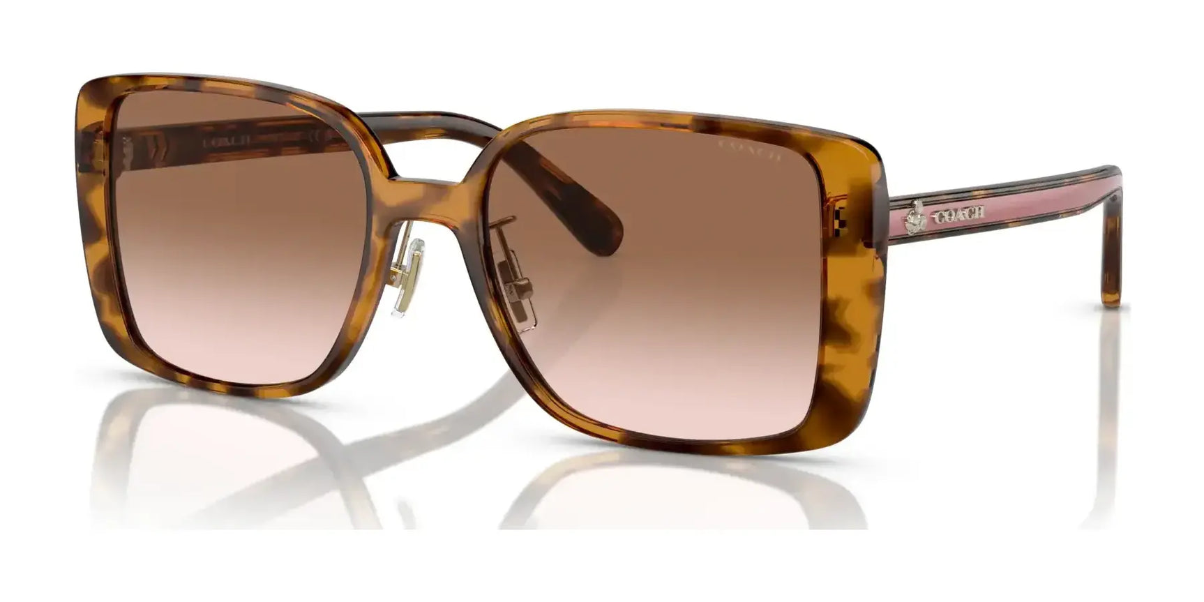 Coach CH562 HC8375 Sunglasses Dark Tortoise / Brown Pink Gradient Coach CH562 HC8375 Sunglasses Dark Tortoise / Brown Pink Gradient