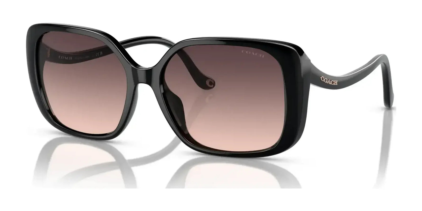 Coach CL929 HC8376U Sunglasses Black / Grey Pink Gradient Coach CL929 HC8376U Sunglasses Black / Grey Pink Gradient