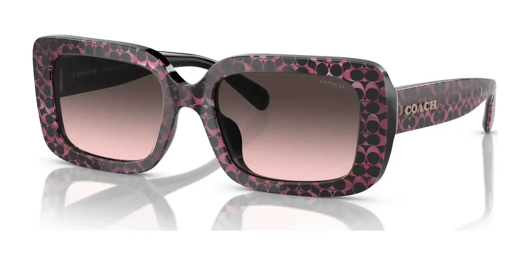 Coach CL922 HC8380U Sunglasses Ruby Pearl Signature C / Grey Rose Gradient Coach CL922 HC8380U Sunglasses Ruby Pearl Signature C / Grey Rose Gradient