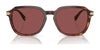 Coach CL912 HC8383U Sunglasses | Size 55 / Dark Tortoise/Caramel Tortoise / Violet (3N 12.7%) №579875