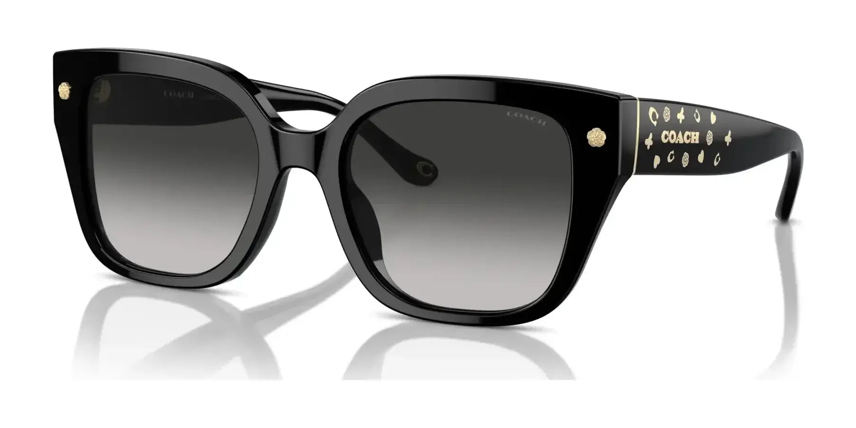 Coach CR611 HC8392U Sunglasses Black / Grey Gradient Coach CR611 HC8392U Sunglasses Black / Grey Gradient