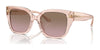 Coach CR611 HC8392U Sunglasses | Size 53 / Transparent Dusty Rose / Brown Pink Gradient (2N 27%) №566814
