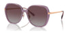 Coach CR636 HC8403D Sunglasses | Size 59 / Transparent Purple / Grey Purple Gradient (Polarized) (3P 15.6%) №582562