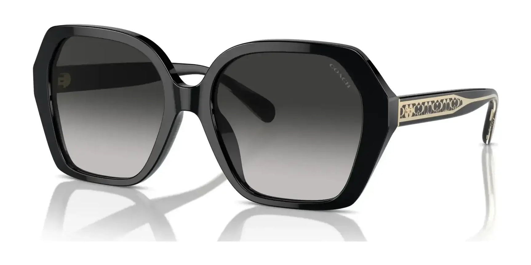 Coach CR615 HC8404U Sunglasses Black / Grey Gradient Coach CR615 HC8404U Sunglasses Black / Grey Gradient
