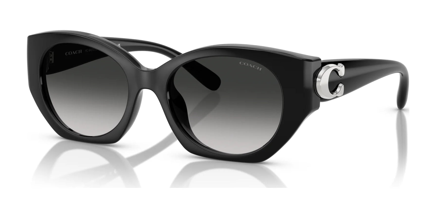 Coach CW194 HC8407U Sunglasses Black / Grey Gradient Coach CW194 HC8407U Sunglasses Black / Grey Gradient