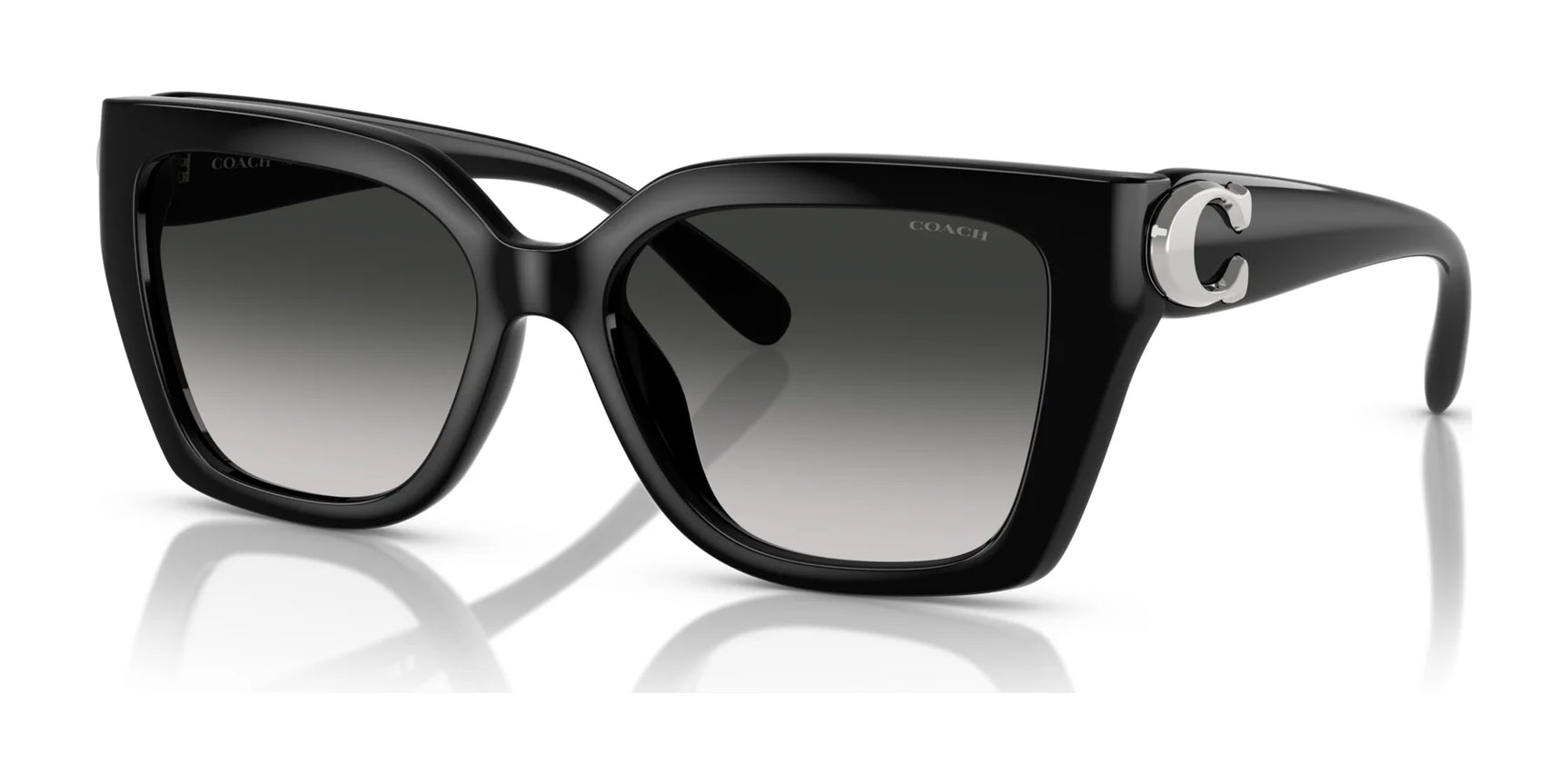 Coach CW195 HC8408U Sunglasses Black / Grey Gradient Coach CW195 HC8408U Sunglasses Black / Grey Gradient