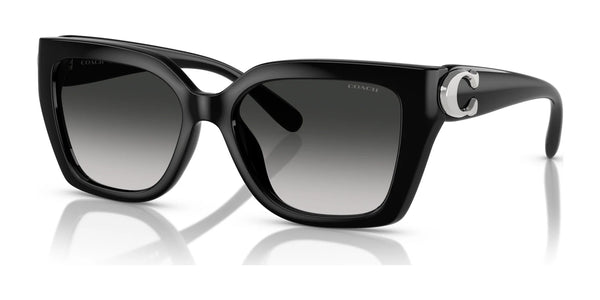 Coach CW195 HC8408U Sunglasses | Size 55 / Black / Grey Gradient (3N 13.2%) №50023C