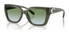 Coach CW195 HC8408U Sunglasses | Size 55 / Milky Moss / Moss Aqua Gradient (2N 20.5%) №584017