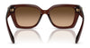 Coach CW201 HC8408U Sunglasses | Size 55 / Milky Buff №583914 / Brown Rose Gradient (2N 27%)