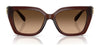 Coach CW201 HC8408U Sunglasses | Size 55 / Milky Buff №583914 / Brown Rose Gradient (2N 27%)