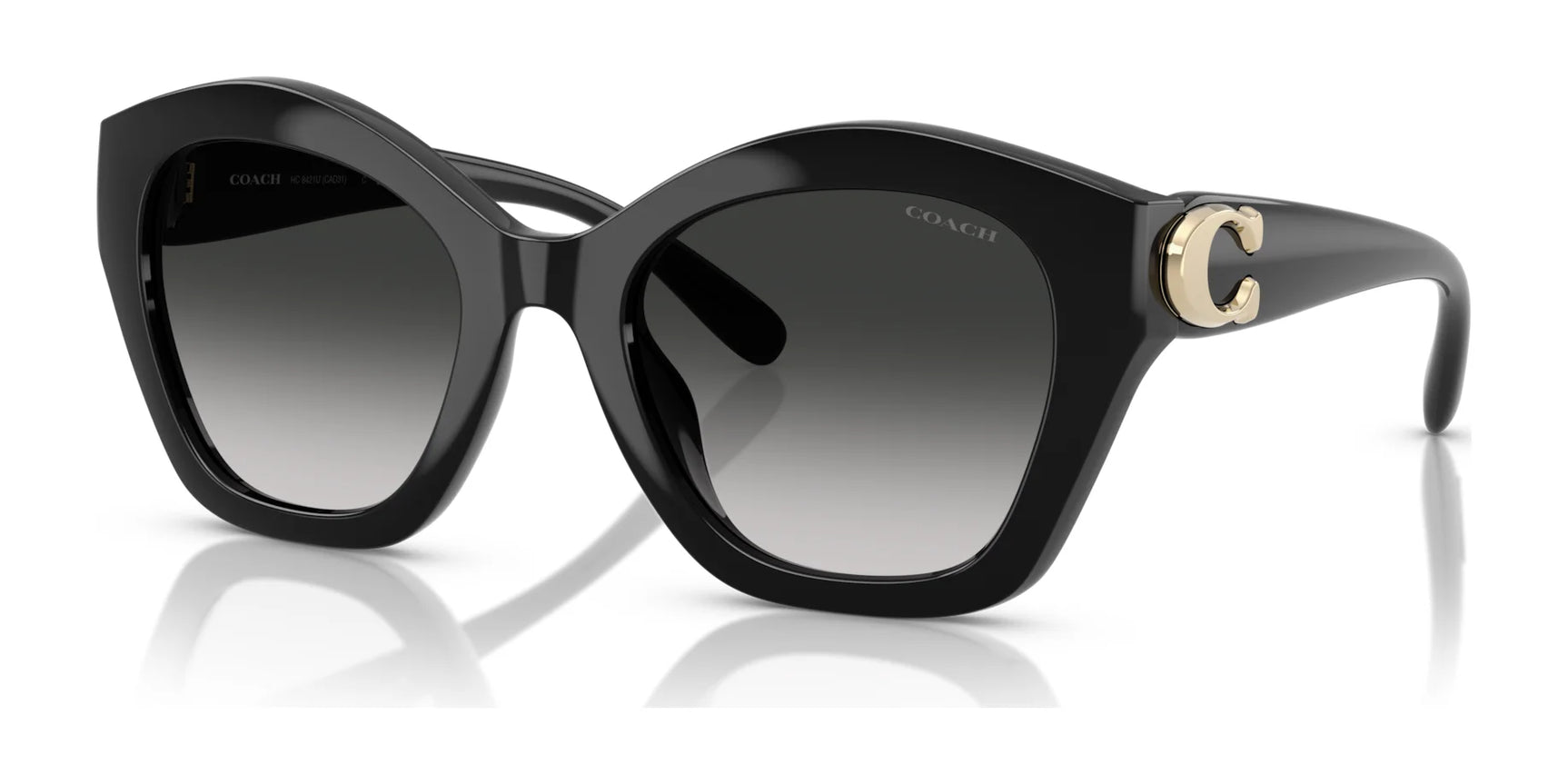 Coach CAD31 HC8421U Sunglasses Black / Grey Gradient Coach CAD31 HC8421U Sunglasses Black / Grey Gradient