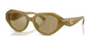 Coach CBY77 HC8433U Sunglasses | Size 52 / Milky Wasabi / Green Flash (3N)