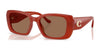 Coach CBY82 HC8435U Sunglasses | Size 54 / Milky Burnt Orange / Brown Solid (3N 14.5%) №591673