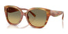 Coach CBY94 HC8438U Sunglasses | Size 56 / Striated Bark/Moss / Green Grey Gradient (2N 25.9%) №5898L0