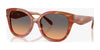 Coach CBY94 HC8438U Sunglasses | Size 56 / Striated Chestnut / Smokey Peach Gradient (2N 23%) №590018