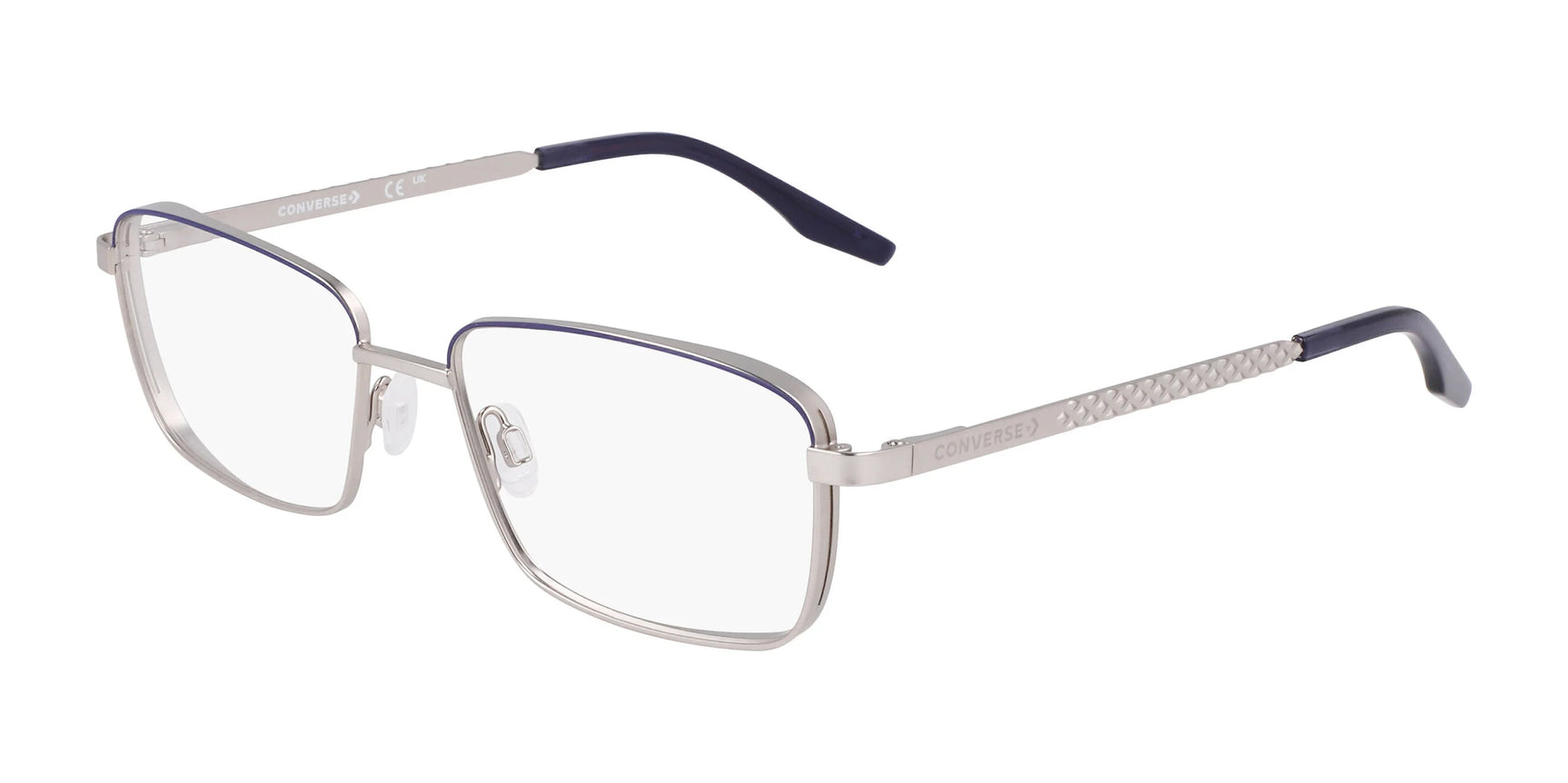 Converse CV1012 Eyeglasses Satin Silver / Uncharted Waters Converse CV1012 Eyeglasses Satin Silver / Uncharted Waters
