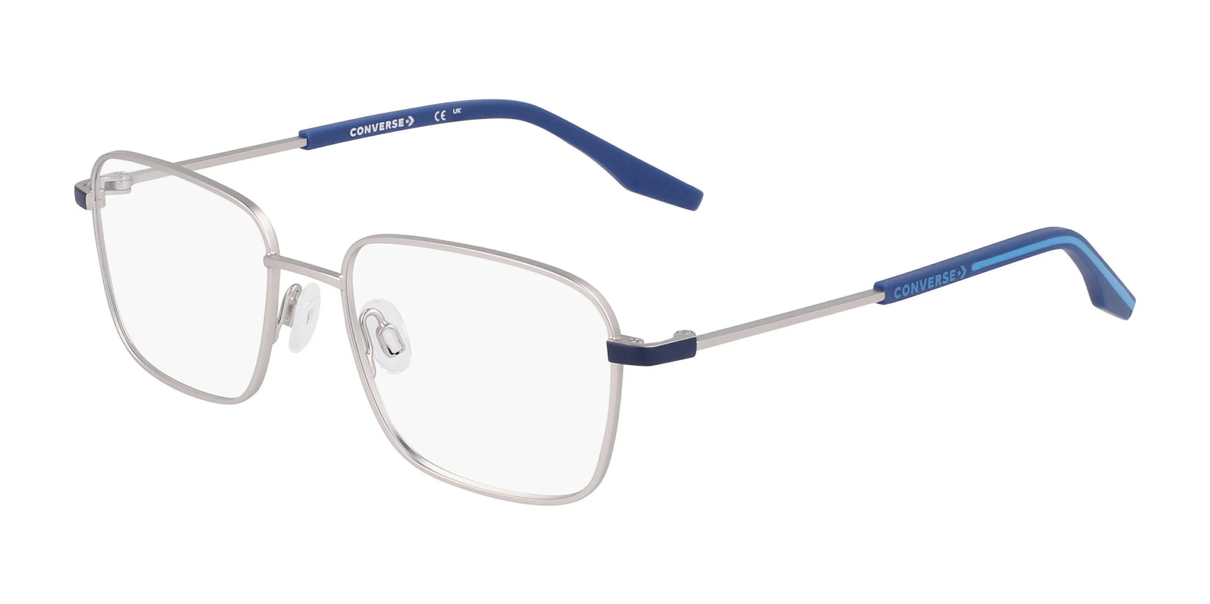 Converse CV1022Y Eyeglasses Matte Silver / Converse Navy Converse CV1022Y Eyeglasses Matte Silver / Converse Navy