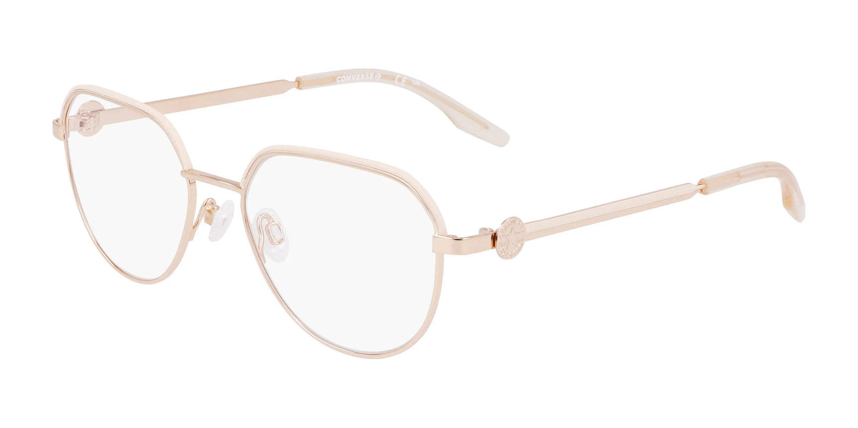 Converse CV1028 Eyeglasses Shiny Rose Gold / Light Dune Converse CV1028 Eyeglasses Shiny Rose Gold / Light Dune