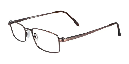 Coolclip CC823 Eyeglasses with Clip-on Sunglasses / Size 52 / Satin Copper Brown