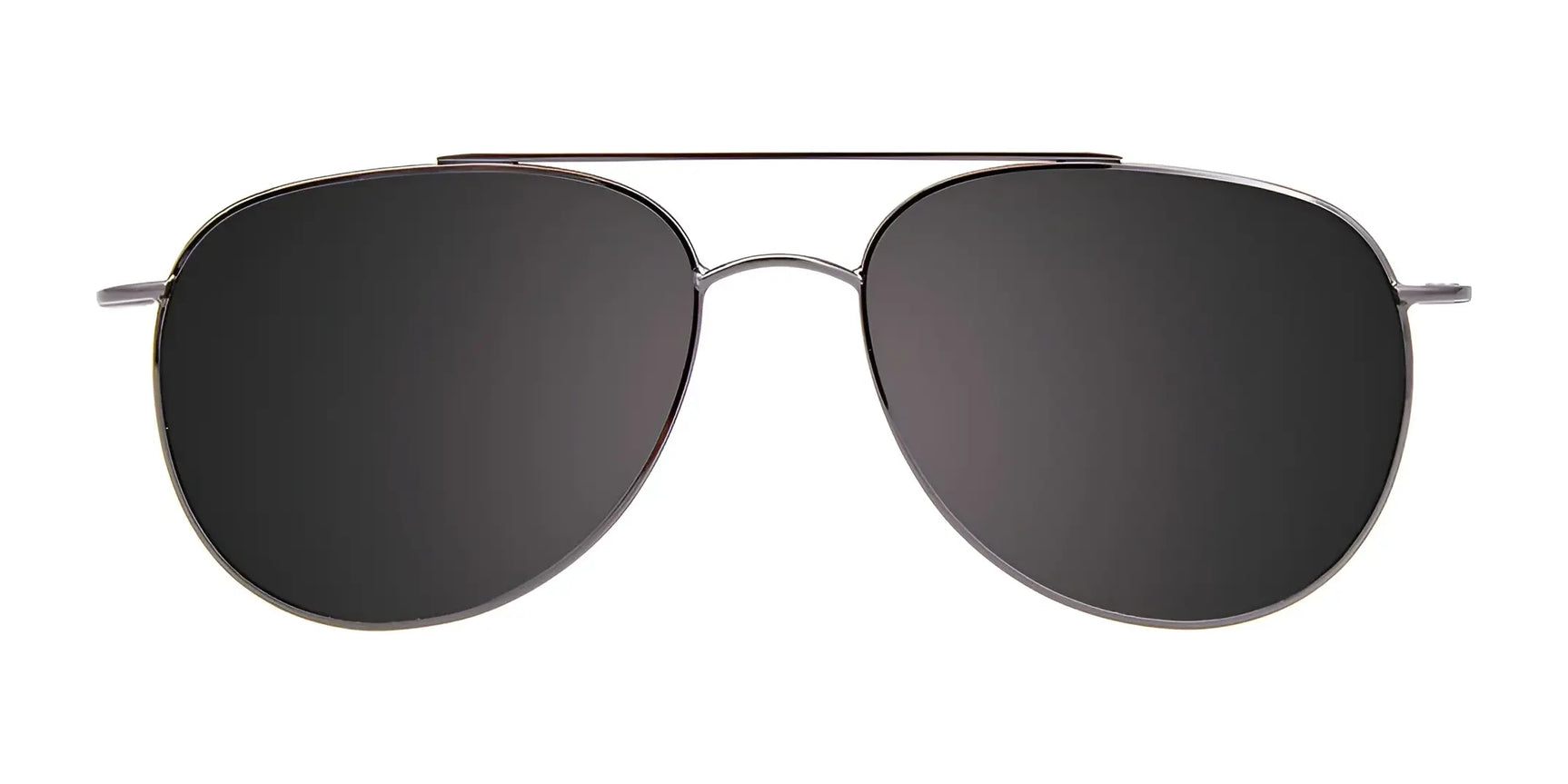 CoolClip CC827 Eyeglasses with Clip-on Sunglasses | Size 53 by CoolClip feature a classic aviator design, polarized dark lenses, and slim metal frames. The convenient clip-on style provides effortless versatility. Shown on a white background. CoolClip CC827 Eyeglasses with Clip-on Sunglasses | Size 53 by CoolClip feature a classic aviator design, polarized dark lenses, and slim metal frames. The convenient clip-on style provides effortless versatility. Shown on a white background.