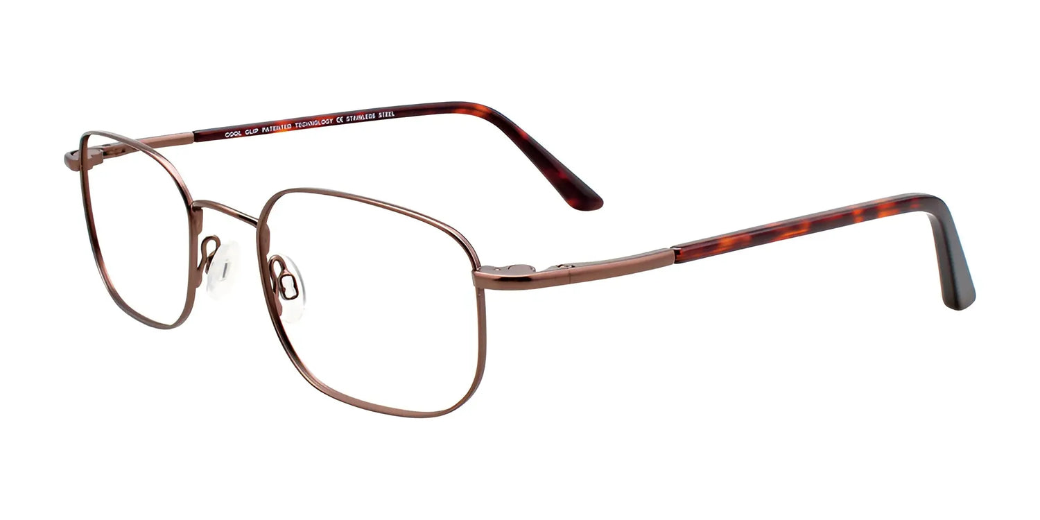 CoolClip CC836 Eyeglasses with Clip-on Sunglasses Satin Dark Brown CoolClip CC836 Eyeglasses with Clip-on Sunglasses Satin Dark Brown